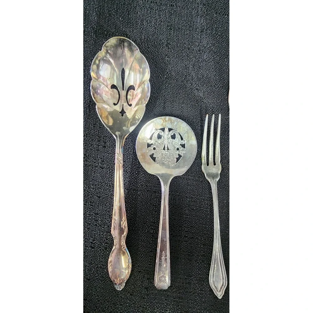 Rogers‎ A1 Oneida Community Plate Forks Spoons Silverplate 1880 5pc Set Flatware